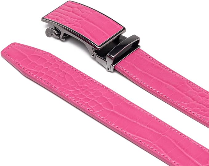 Fabio Valenti Mens Belt,Ratchet Belt Dress with 1 3/8" Genuine Leather with Easier Adjustable Buckle, Trim to Fit