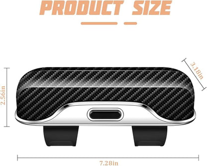 zipelo Sunglasses Holder for Car Sun Visor, Protective Automotive Eyeglasses Storage Case Hanger, Soft Vehicle Interior Glasses Organizer Box Accessories, Universal Fit (Carbon Fiber)
