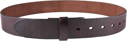 NPET Men's Full Grain Leather Belt Vintage Distressed Style with Snap-On Strap 1 1/2" Wide without Buckle