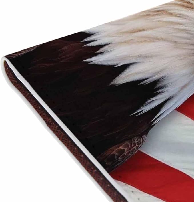 American Flag Passport Holder for Travel Stars and Eagle PU Leather Passport Cover Wallet Cute Passport Card Holder for Women and Men
