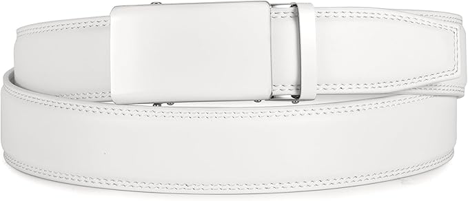 VATAN Men's Belt Leather Ratchet Belt for Men Dress Casual Every Day with Adjustable Buckle, Trim to Fit