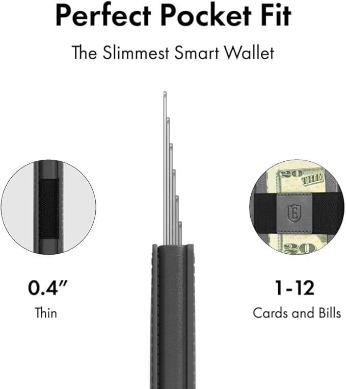 Ekster - Parliament Pop Up Minimalist Wallet for Men - Mens Wallets Leather - RFID Blocking Card Holder Wallet with Push Button and Card Ejection - Leather Wallet - Easy Access