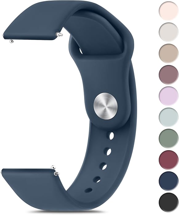 Meliya 22mm Watch Bands Quick Release Replacement Wristband, Soft Silicone Sport Replacement Straps for Men Women