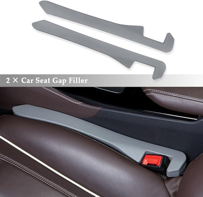 IHOTDER Super Flexible Car Seat Gap Filler,Durable Car Organizer Between Seats for Tightly Filling Seat Gaps,Universal CCar Side Seat Gap Filler CCar Accessories for Women & Men (Gray/2PCS)…