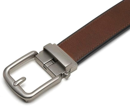 Fabio Valenti Men's Genuine Leather Ratchet Dress Belt with Automatic Buckle, Adjustiable Sizes, Handmade, All leather Strap