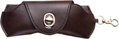 Vintage Leather Sunglasses Case, Portable Protective Case for Glasses Unisex Glasses Pouch Spectacles Organizer