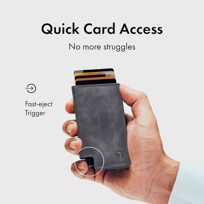 Ekster - Parliament Pop Up Minimalist Wallet for Men - Mens Wallets Leather - RFID Blocking Card Holder Wallet with Push Button and Card Ejection - Leather Wallet - Easy Access