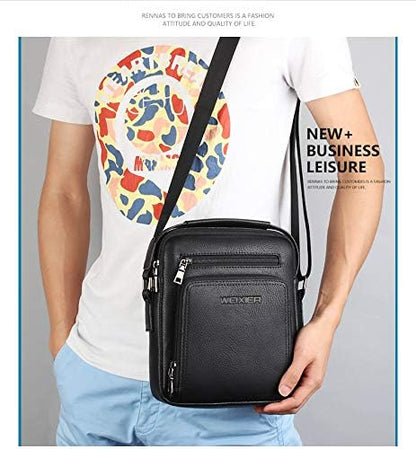 Zipper Buckle Leather Messenger Bag Crossbody Shoulder Bag Vintage Handle Bags | Zipper, Buckle, Leather, Vintage