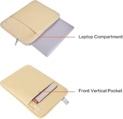 MOSISO Laptop Case 13 inch, Laptop Sleeve Compatible with MacBook Neo/Air/Pro 13 inch with A18/M5/M4/M3/M2/M1 Chip 2026-2016, Polyester Vertical Computer Sleeve Bag with Pocket, Camel