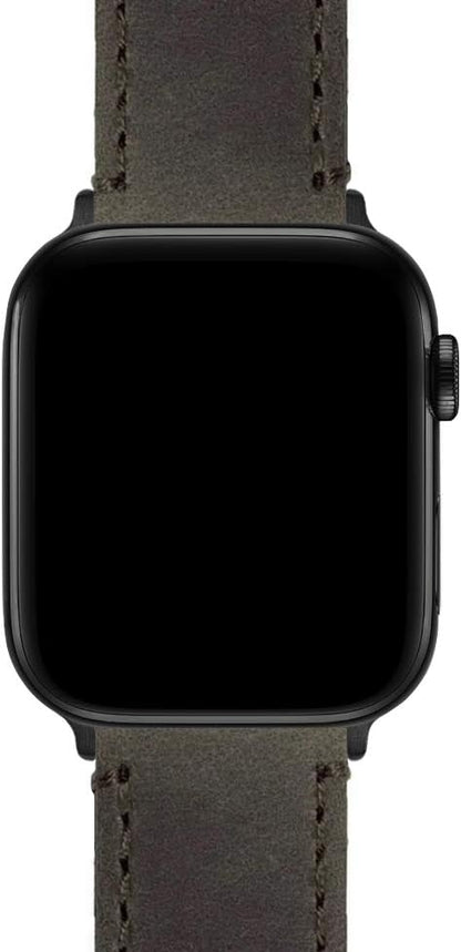 BARTON WATCH BANDS - Top Grain Leather Watch Bands Compatible with Apple Watch Models - 1, 2, 3, 4, 5, 6, 7, 8, 9, 10, SE, Ultra & Ultra 2