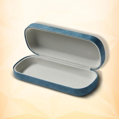 Rounded Rectangle Glasses Case – Hard Shell PU Leather Eyewear Case with Soft Lining & Magnetic Closure