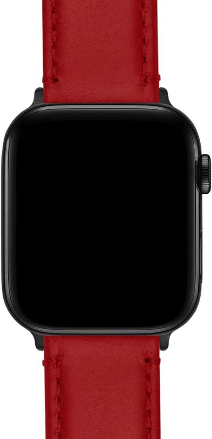 BARTON WATCH BANDS - Top Grain Leather Watch Bands Compatible with Apple Watch Models - 1, 2, 3, 4, 5, 6, 7, 8, 9, 10, SE, Ultra & Ultra 2