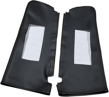 Car Sun Visor Cover Pair Fit for Chevy Tahoe Suburban Yukon 1995-1999, Microfiber Leather, Black