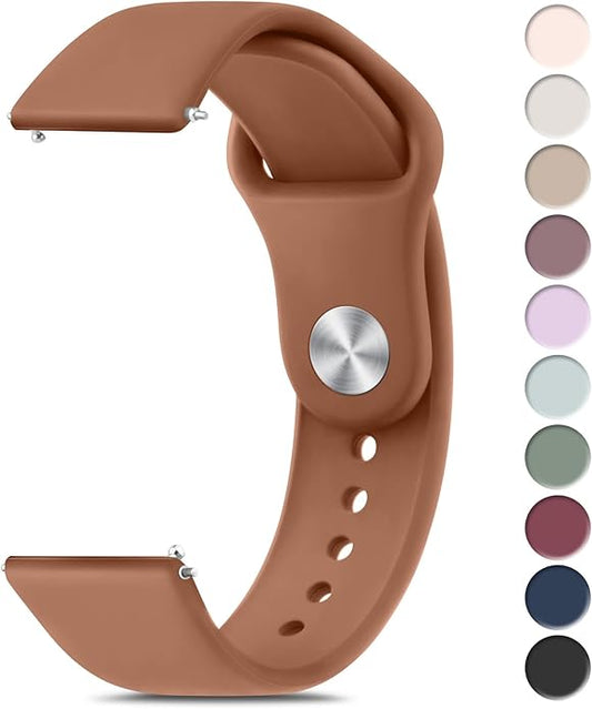 Meliya 22mm Watch Bands Quick Release Replacement Wristband, Soft Silicone Sport Replacement Straps for Men Women