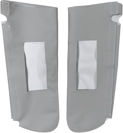Car Sun Visor Cover Pair Fit for Chevy Tahoe Suburban Yukon 1995-1999, Microfiber Leather, Gray
