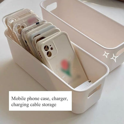 Multi-purpose small storage bins, Storing phone cases, socks, stationery,small items. PP plastic,Organizer and Storage for Sinks,Bathroom, Bedrooms, Vanity tables，Kitchens.10.5x 3.9x 3.5 Inch (3)