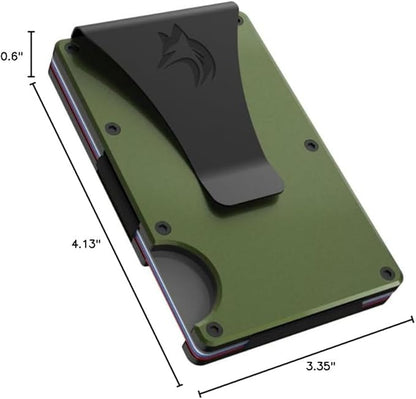 TRAVELINGO Slim RFID Blocking Wallet For Men - Light Weight, Durable & Compact- Minimalist Wallet With Money Clip (Green)
