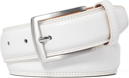 Mens Genuine Leather Dress Belt for Men, Handmade, 100% Cow Leather,Classic Casual and Business Belt Prong Buckle