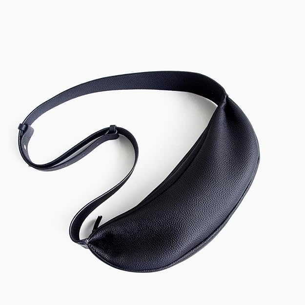 DONNAIN Genuine Leather Sling Bags Crossbody Women, Minimalist Style Casual Chest Bags with Wide Strap