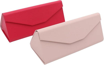 Real Sic Glasses Case for Men and Women - Magnetic Folding Hard Shell Sunglass Holder - Inspired by Solid Color