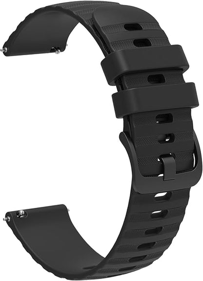 FanTEK Compatible with 18mm 20mm 22mm Watch Bands Quick Release Replacement Wristband, Silicone Sport Bands for Men Women