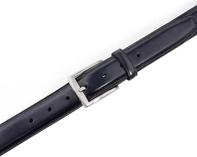 Mens Genuine Leather Dress Belt for Men, Handmade, 100% Cow Leather,Classic Casual and Business Belt Prong Buckle