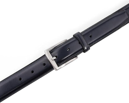 Mens Genuine Leather Dress Belt for Men, Handmade, 100% Cow Leather,Classic Casual and Business Belt Prong Buckle