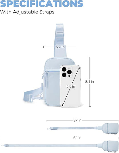 CHOLISS Small Sling Bag for Women and Men, Crossbody Bags Trendy Fanny Packs Chest Bag with Extended Strap