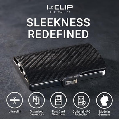 I-CLIP, Premium Men's Leather Wallet, Versatile Changeable Money clip, Secure Card Holder, Compact Men's Wallet Minimalist, Sleek Slim Design, Perfect Money Clip Wallet for Men