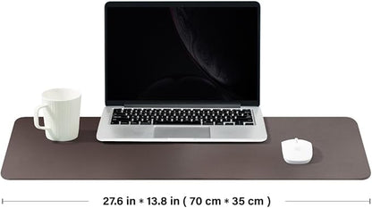 Cork Desk Mat - Dual-Sided Desk Pad for Office and Home - Desk Organization and Accessories - Ideal for Large Mouse Pad and Desk Mats on Top of Desks(Coffee,27.6"x 13.8")
