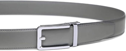 Founders & C Men's Leather Ratchet Comfort Click Belt Dress with Slide Buckle -Adjustable Trim to Fit