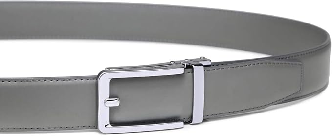 Founders & C Men's Leather Ratchet Comfort Click Belt Dress with Slide Buckle -Adjustable Trim to Fit