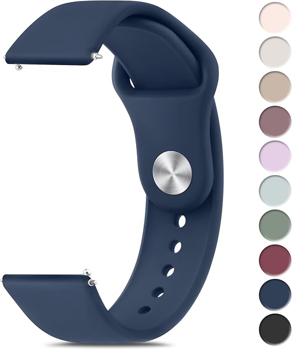 Meliya 22mm Watch Bands Quick Release Replacement Wristband, Soft Silicone Sport Replacement Straps for Men Women