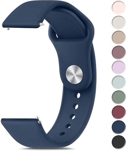 Meliya 22mm Watch Bands Quick Release Replacement Wristband, Soft Silicone Sport Replacement Straps for Men Women