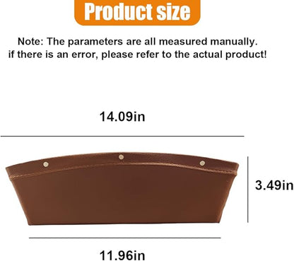 Car Seat Gap Filler Organizer, L-Capacity Leather Automotive Interior Storage Box, Universal Vehicle Side Seat Gap Filler Accessories for Keys, Phones, Glasses (Brown)