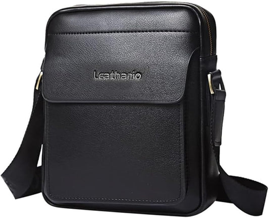 Leathario Crossbody Bag For Men Vegan Leather Shoulder Messenger Purse Sling Satchel Bag For Work Business Travel | Vegan Leather, Purse, For Work, Business, Travel