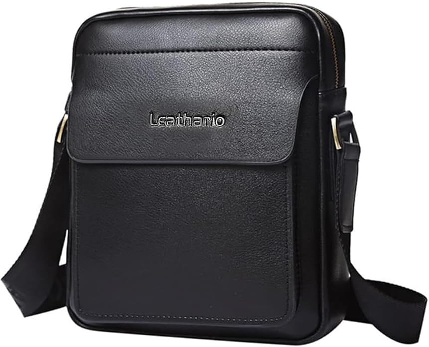 Leathario Crossbody Bag For Men Vegan Leather Shoulder Messenger Purse Sling Satchel Bag For Work Business Travel | Vegan Leather, Purse, For Work, Business, Travel