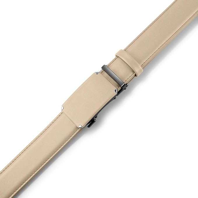 DOOPAI Belt Men, Ratchet Dress Adjustable 1 3/8" Sliding Leather Designer, Size Length Can be Cut, with Gift Box