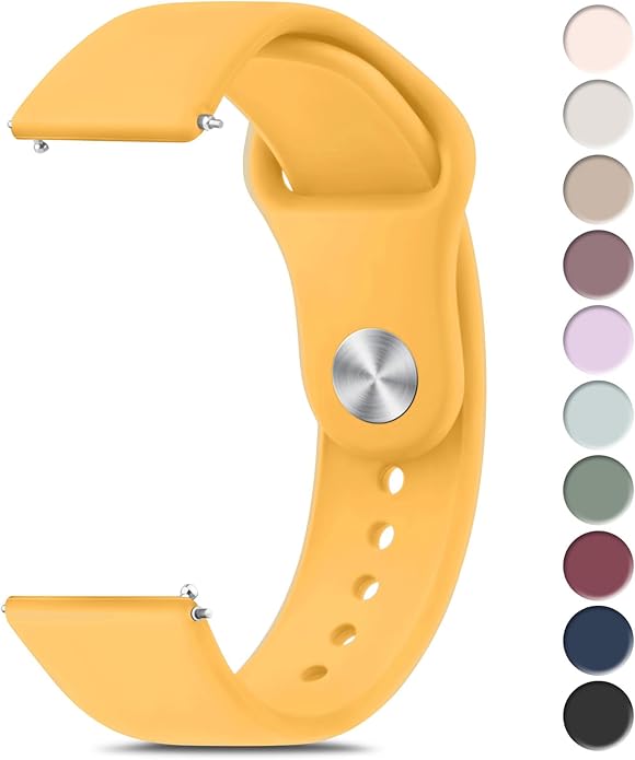 Meliya 22mm Watch Bands Quick Release Replacement Wristband, Soft Silicone Sport Replacement Straps for Men Women