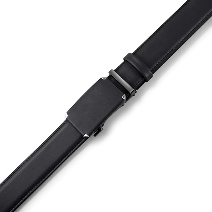 DOOPAI Belt Men, Ratchet Dress Adjustable 1 3/8" Sliding Leather Designer, Size Length Can be Cut, with Gift Box
