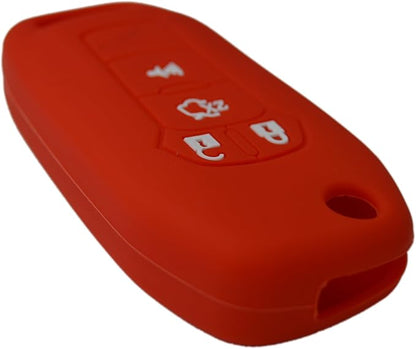 Silicone Rubber Key Fob Cover Protector for Ford Fusion Explorer (Flip Key) N5F-A08TAA 164-R7986 5924003 4 Button Remote Control