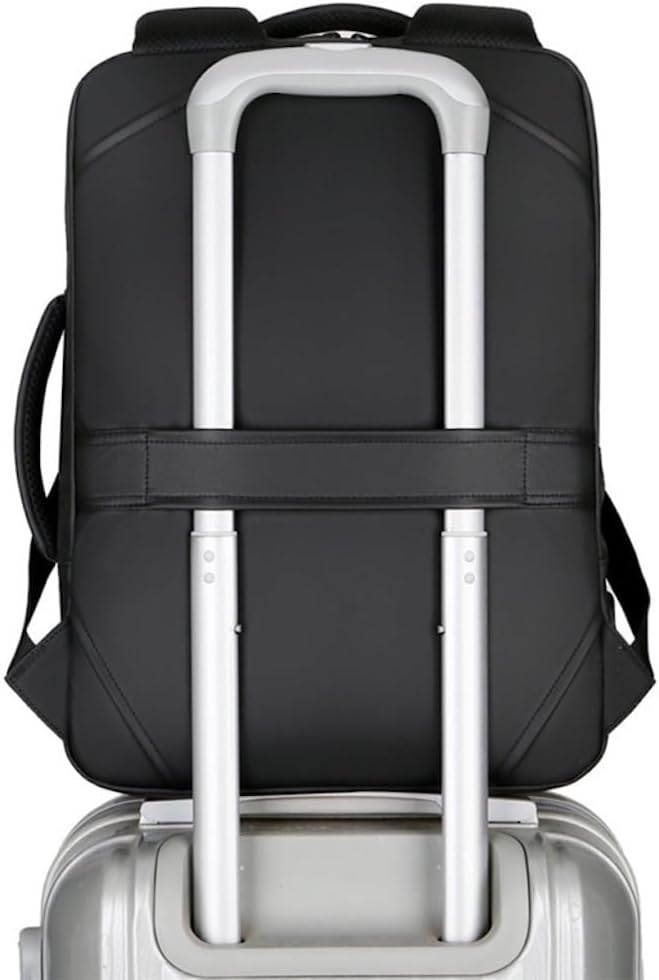 Laptop Backpack, Business Anti Theft Slim Sturdy Laptops Backpack with USB Charging Port, Water Resistant Travel Backpack Computer Bag Gifts for Men & Women Fits 15.6 Inch Notebook-Black