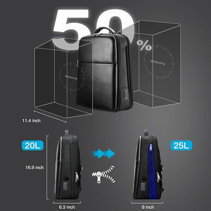 BOPai Laptop Backpack Men for 15.6 inch Business Smart Professional Lightweight Backpack with USB Charging Office Commuter Computer Rucksack Executive Anti Theft Black