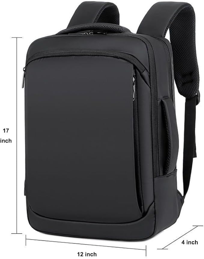 Laptop Backpack, Business Anti Theft Slim Sturdy Laptops Backpack with USB Charging Port, Water Resistant Travel Backpack Computer Bag Gifts for Men & Women Fits 15.6 Inch Notebook-Black