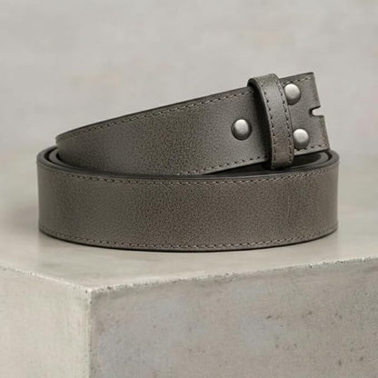 BC Belts Leather Belt Strap with Vintage Distressed Texture 1.5" Wide with Snaps and without Buckle