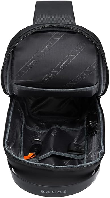 Hebetag Leather Sling Bag Crossbody Backpack for Men Women Travel Outdoor Camping