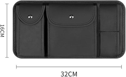 Car Sun Visor Organizer for Tahoe High Country 2020-2025, Leather Storage Bag Portable Multi-Pocket Large Capacity Sunvisor Organizer,2 pcs