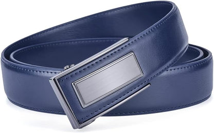 Men’s Belt Beltox Ratchet Dress Leather Buckle Belt Black Brown Blue 1 3/8” Gift Box