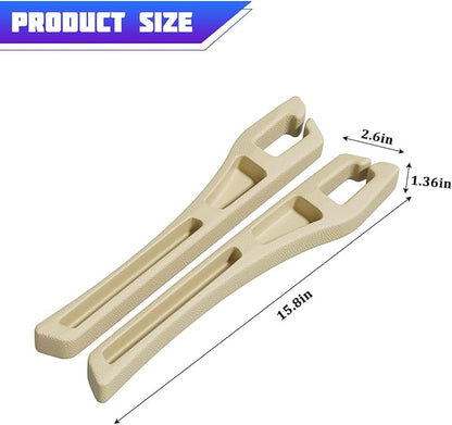 Car Seat Gap Filler, 2PCS No Drop Vehicle Seat Gap Plug with Storage Slots Between Seat and Console, Automotive Interior Seam Filler Organizer, Universal for SUV RV Truck (Beige)