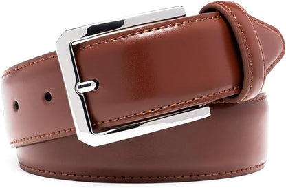 Fabio Valenti Genuine Leather Dress Belts For Men - Mens Belt For Suits, Jeans, Uniform With Single Prong Buckle